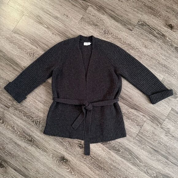 The Reset R Label Wool Cashmere Open Belted Sweater - Picture 1 of 6